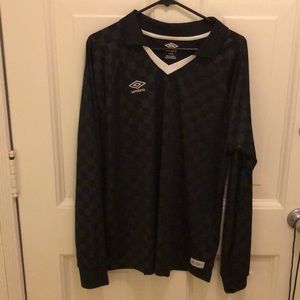 Umbro Football Soccer Jersey Shirt Black Large